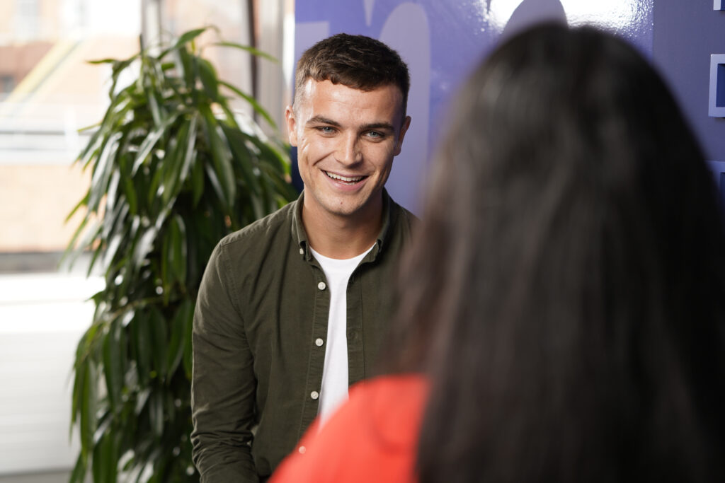 A person smiling