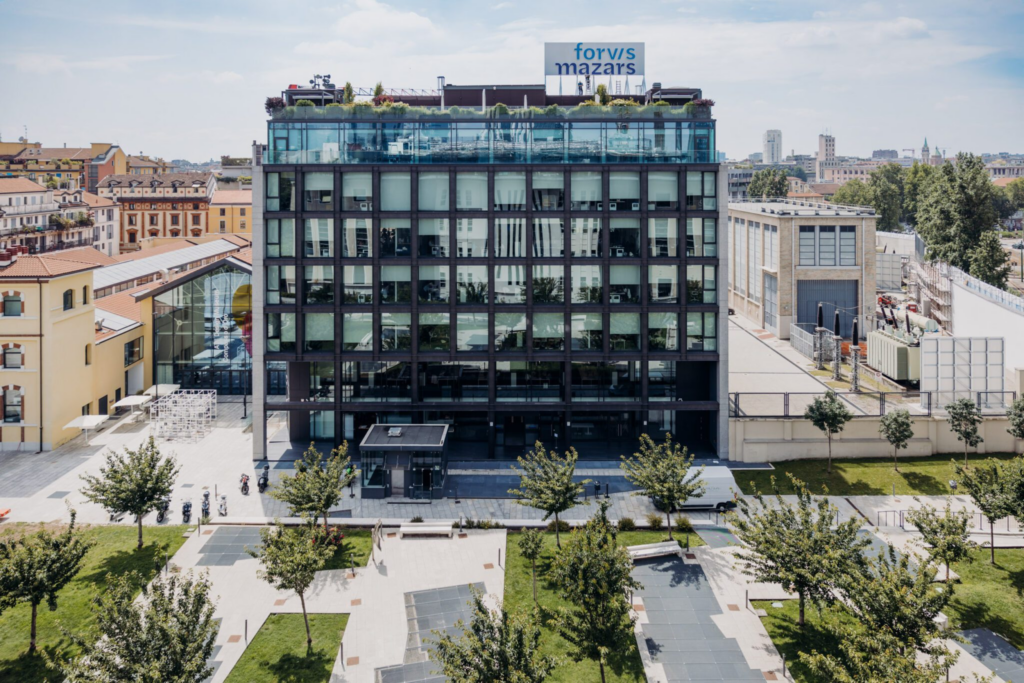 Aerial view of office